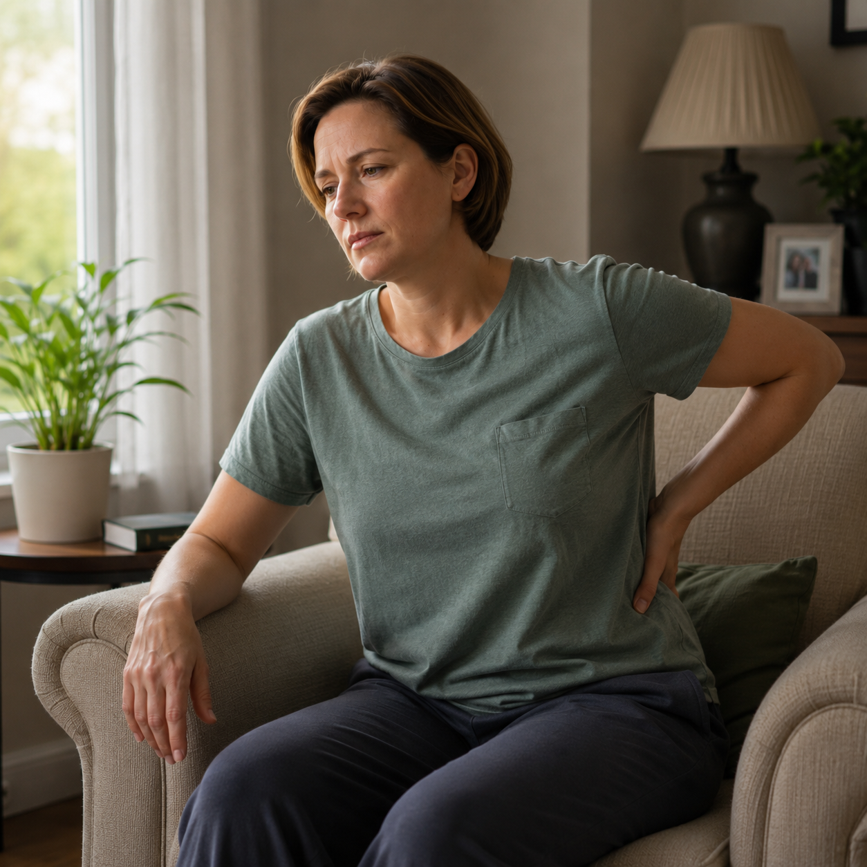 Woman experiencing discomfort and low energy
